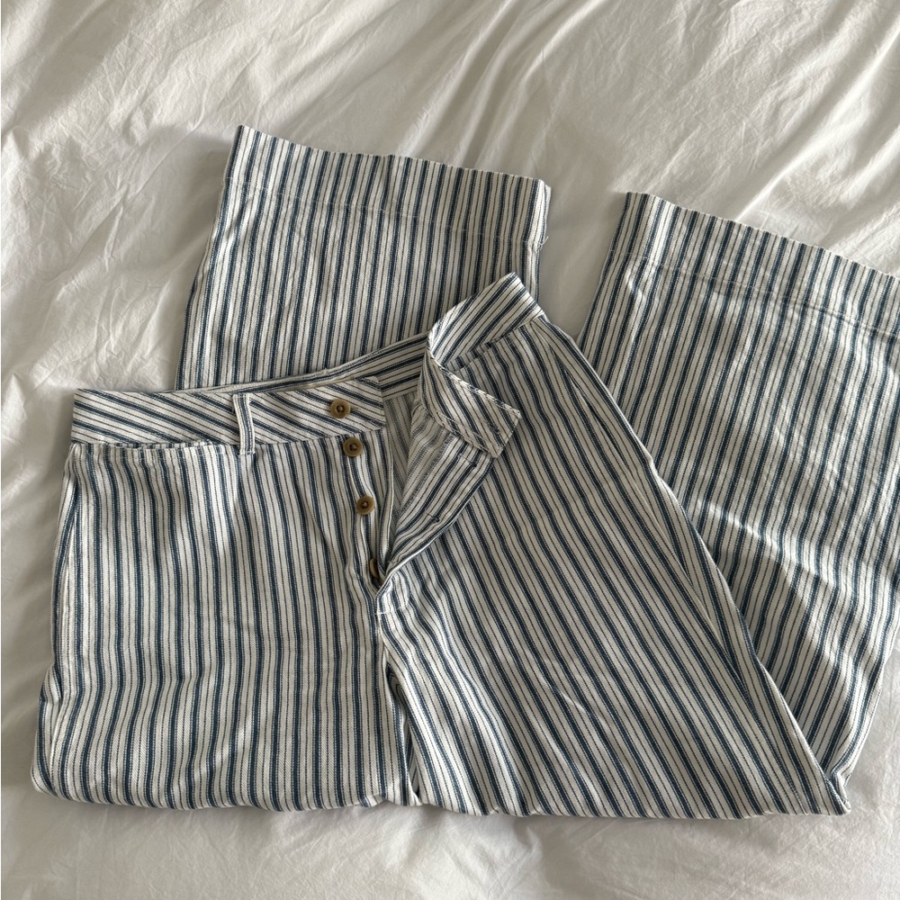 Madewell Striped Wide Leg Pants